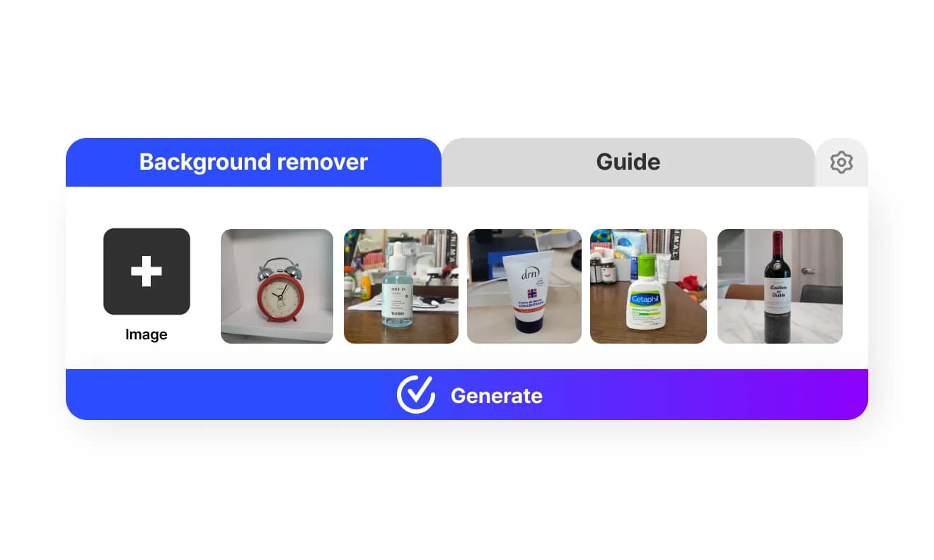 Upload dozens of images at once and generate background-free images in bulk.