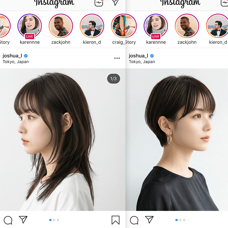 インスタグラムのポートフォリオを構築