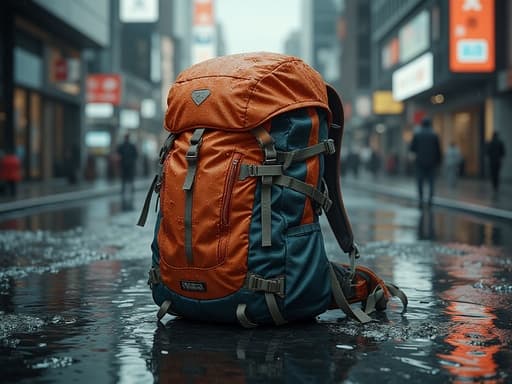 雨の都市の通り - 무료 다운로드 가능한 都市背景