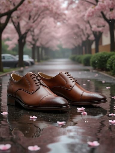 Cherry Blossom Rain Path - 무료 다운로드 가능한 Nature