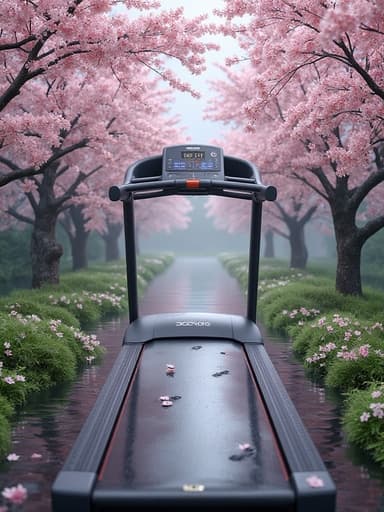 桜の小道と春の雨 - 무료 다운로드 가능한 自然