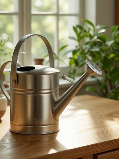 日差しが差し込む室内植物とオーク材のテーブル - 무료 다운로드 가능한 インテリアデコレーション