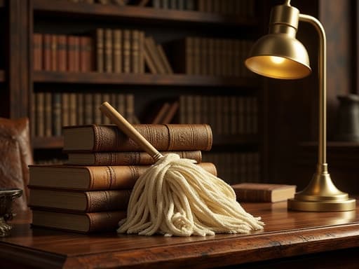 고급스러운 어두운 나무 도서관 테이블 - 무료 다운로드 가능한 도서관