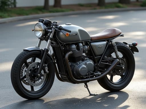 모터사이클, 차량, 교통수단, 매끄럽고 세련된, 역동적인, 유기적인 형태와 매끄러운 아스팔트 배경.