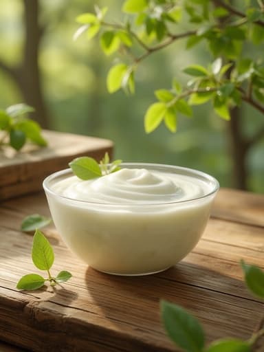 플레인 요거트 컵, 봄의 신록, 상쾌함