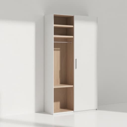 신발장, 가구, 미니멀 화이트 스튜디오, 우아한 단순함