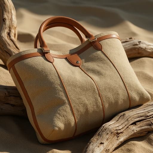 해변 가방, 유목, 주변 햇빛