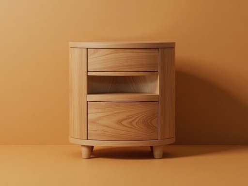 3단 협탁, 가구, 나무, 유기적 곡선