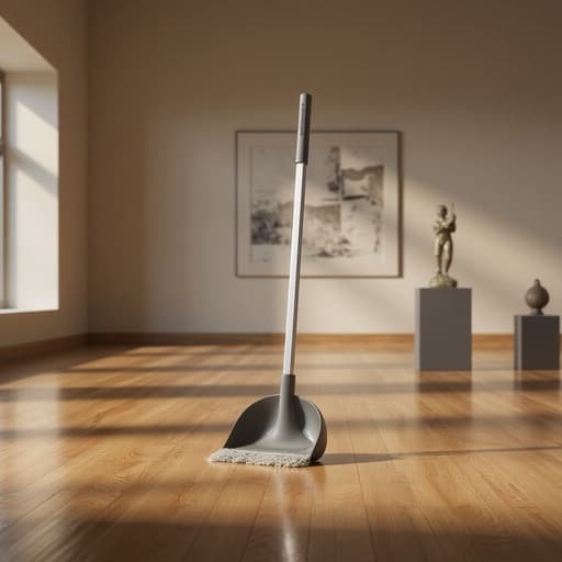 쓰레받기, 고급스러운 우아함을 지닌 현대 미술관의 청소도구
