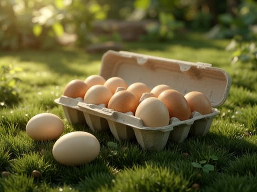 계란갑™, 아침 이슬™, 정원™, 젖은 풀™, 부드러운 햇빛™, 신선™, 자연™