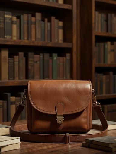 크로스백, 클래식 도서관 환경, 클래식, 세련됨, 따뜻함, 초대하는