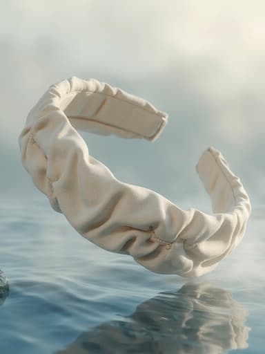 머리띠, 홈웨어, 물안개가 피어오르는 호수, 부드러운 안개, 물 위의 부드러운 반사, 이른 아침 빛, 평온한 분위기