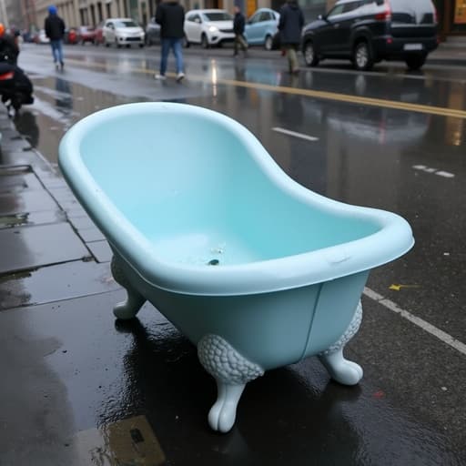 비에 젖은 도시 거리 - 무료 다운로드 가능한 도시