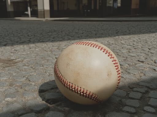 야구공, 야외 스포츠, 이탈리아 광장, 자연광, 반그늘