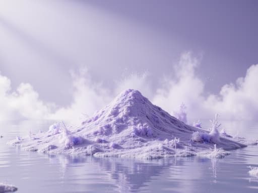 미네랄 파우더, 화장품, 안개가 자욱한 표면, 이른 아침 안개, 천상의 그리고 고요한