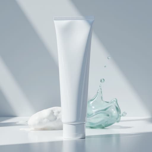 치약, 욕실, 위생, 모던 아트 갤러리에서 세련되고 깨끗하며 우아한 분위기