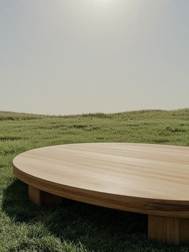 낮은 테이블, 가구, 목재, 실외, 푸른 잔디, 맑은 하늘, 밝은, 평온한