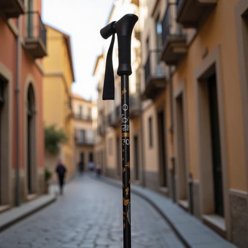 등산 지팡이, 구시가지 골목길, 자연스러운 분위기