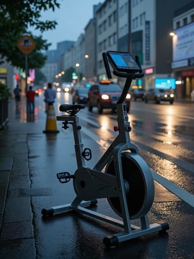 비에 젖은 도시 거리 - 무료 다운로드 가능한 도시 경관