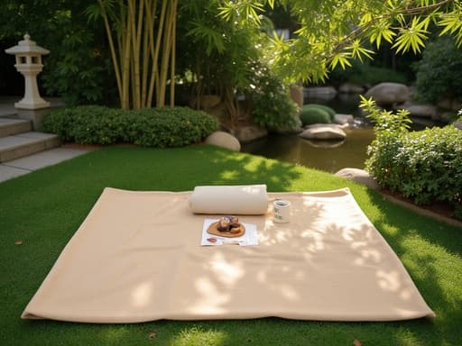피크닉 매트, 아웃도어 레크리에이션, 여가, 전통 일본 정원