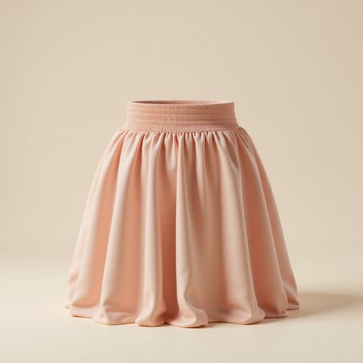 밴딩 스커트, 패션, 유기적 곡선, 부드러운 그림자, 주변광