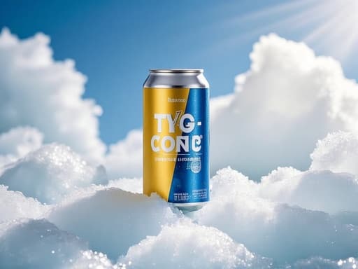 캔 맥주, 얼음으로 이루어진 기묘한 사막, 신선한, 초현실적, 고요한