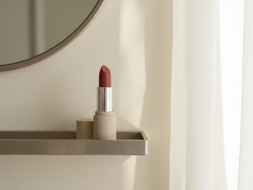 립스틱, 화장품, 제주체류 현대적 욕실, 미니멀리즘, 아늑함