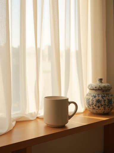 머그컵, 주방용품, 나무 선반, 성수동의 아늑한 아파트 스튜디오, 따뜻하고 초대하는 느낌의 아늑함