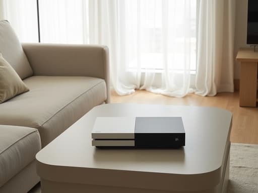 게임 콘솔, 전자 기기, 디지털 장치 북촌의 미니멀리스트 거실, 아늑한, 미니멀, 라이프스타일