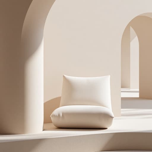 인테리어 의자, 가구 현대적인 건축 콘크리트 선반 미니멀하고 깔끔한