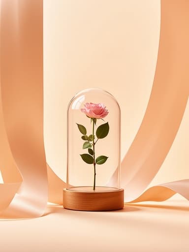 유리 돔, 파스텔 피치, 따뜻한
