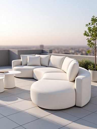 소파, 가구 현대적인 옥상 테라스 미니멀리즘, 깔끔한