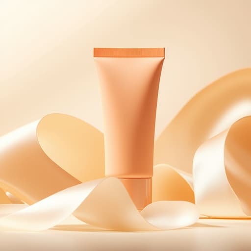 선크림, 아이보리 새틴 리본, 부드럽고 우아하며 프리미엄