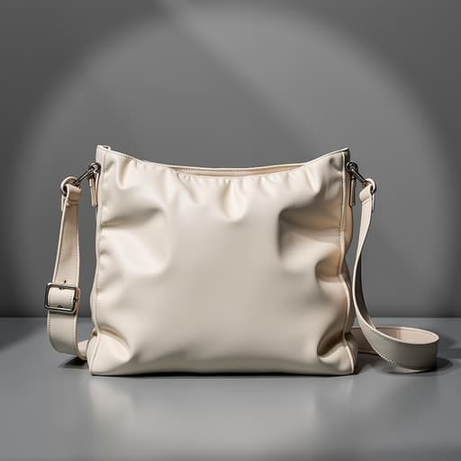 크로스백, 패션, 액세서리, 모노톤 그레이 배경, 중성 톤, 차분한 분위기