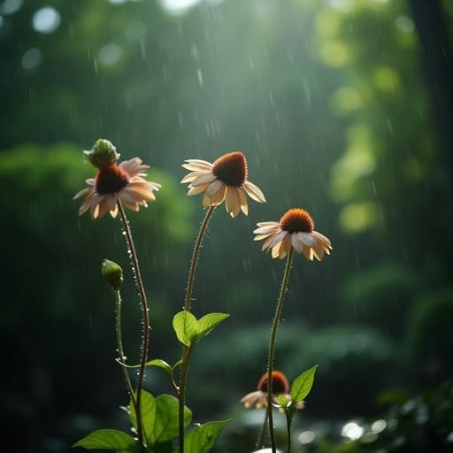 드라이플라워, 인테리어소품, 비 내리는 푸른 숲, 고요한 분위기