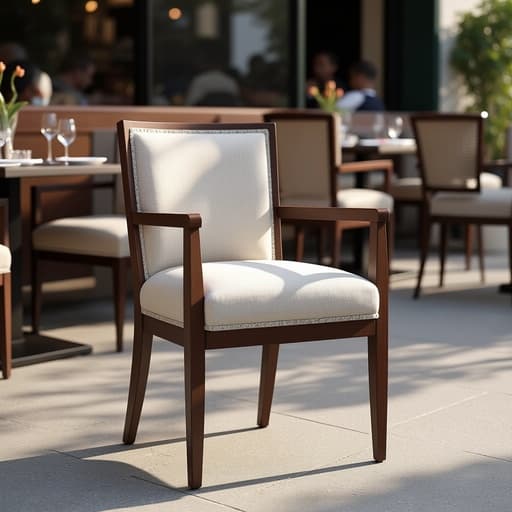 의자, 가구, 고급 레스토랑 테라스, 세련된, 초대하는, 편안한