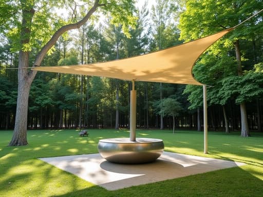 선크림, 화장품이 현대적인 도시 공원에 있는 모습, 신선하고 활기차고 편안함