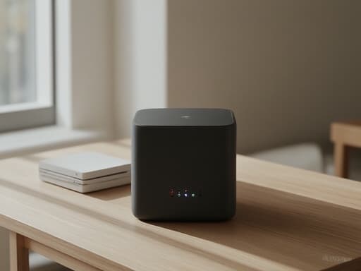 스칸디나비아 스타일 거실에 있는 게임 콘솔, 아늑한 분위기