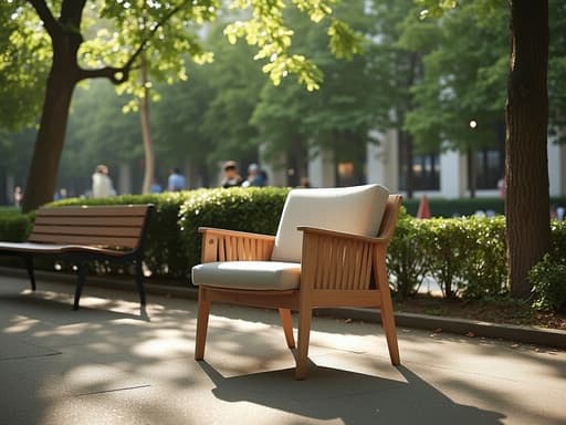 의자, 가구, 도시의 공원 벤치, 고요한, 초대하는