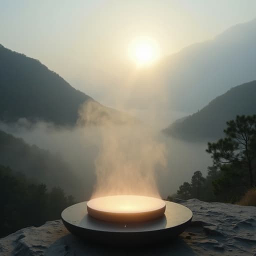 무드등, 인테리어소품, 안개 낀 계곡, 고요한 분위기