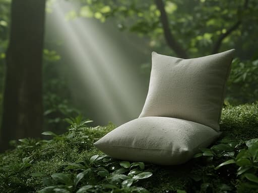 선케어 쿠션, 아침 이슬이 맺힌 숲속, 상쾌하고, 고요하며, 평화로운