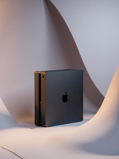 게임 콘솔, 적은 전자기기, 추상적인 부드러운 직물 주름과 밝은 회색 파스텔 배경의 최소 스튜디오, 현대적이고 고급스러운 따뜻한 확산 조명