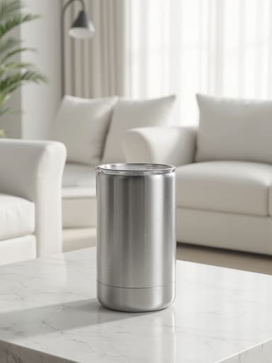 화이트 마블 커피 테이블, 가구, 홈 데코, 거실 가구, 우아하고 평화로운 현대적 분위기, 세련된 화이트 마블 커피 테이블, 현대적인 화이트 라운지 가구, 부드러운 햇빛, 얇은 커튼.