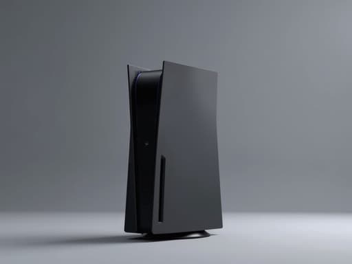 게임 콘솔, 디지털 기기, 부드러운 단순 그라데이션 배경, 현대적, 미니멀리즘