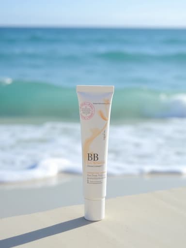 BB크림, 파도가 몰아치는 해변, 밝고 활기찬