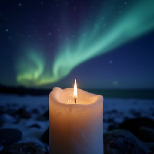 Vivid night sky with shimmering auroras - 무료 다운로드 가능한 Nature