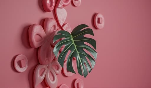 생동감 넘치는 핑크 색조의 추상 디자인을 가진 장식용 벽 예술 작품이 부드러운 파스텔 핑크 배경 앞에 놓여 있습니다. 이 작품은 가볍고 쉽게 걸 수 있으며, 어떤 공간이든 밝고 기분 좋은 분위기를 자아냅니다.