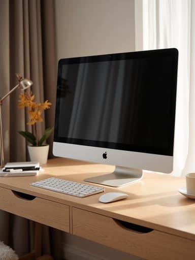 スカンジナビアスタイルの木製デスク - 무료 다운로드 가능한 家具