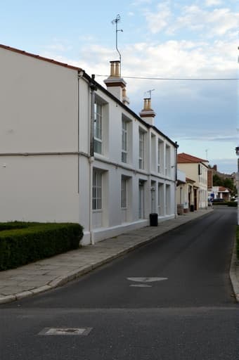 큰 유리창이 있는 멋진 흰색 건물로 현대적인 건축 양식을 보여줍니다. 생태 친화적인 디자인은 맑은 파란 하늘과 푸른 식물들이 둘러싼 구조물과 잘 어울려 평화로운 도시 환경을 만듭니다.