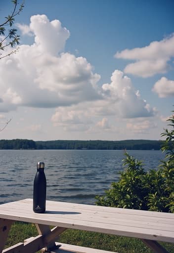 Lake and wooden table - 무료 다운로드 가능한 Nature
